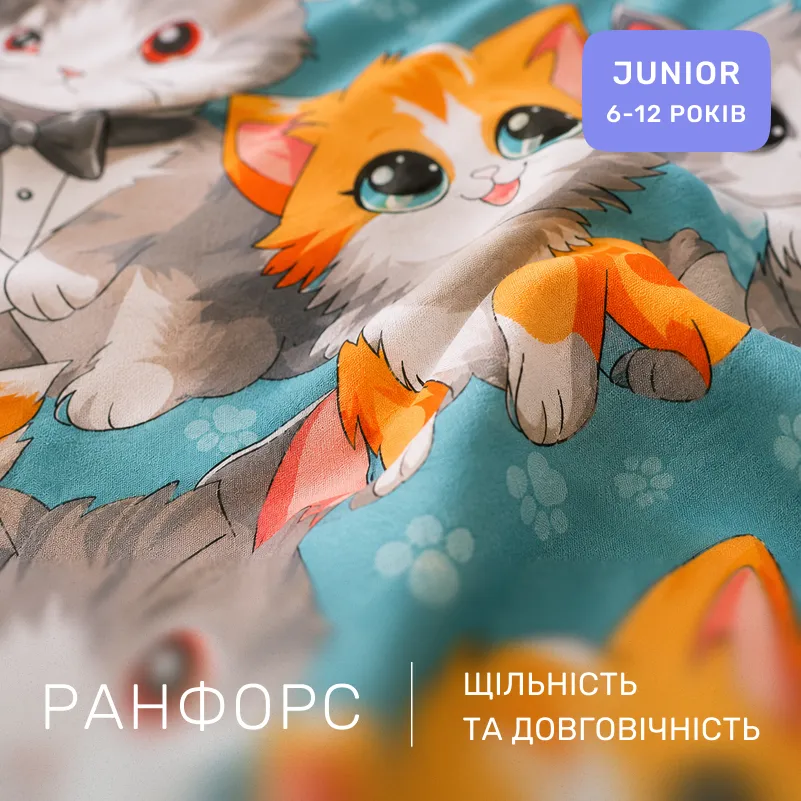 Комплект постельного белья Ranforce Elite JUNIOR 17-0969 Dapper Cats - 1