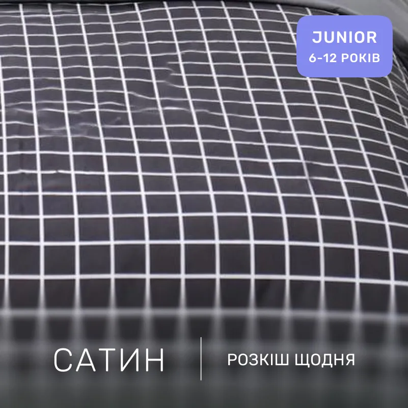Комплект постельного белья Сатин JUNIOR 22-1372 Silver Checkered - 1