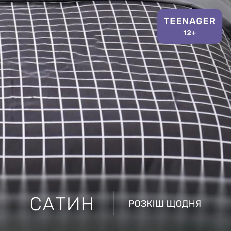 Комплект постельного белья Сатин TEENAGER 22-1372 Silver Checkered - 1