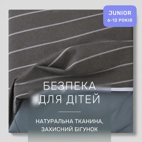 Комплект постельного белья Сатин JUNIOR 22-1423 Thin stripe - 3
