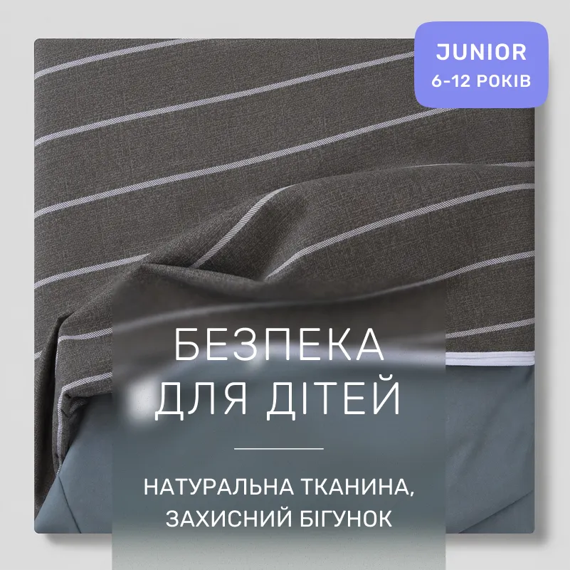 Комплект постільної білизни Сатин JUNIOR 22-1423 Thin stripe - 2
