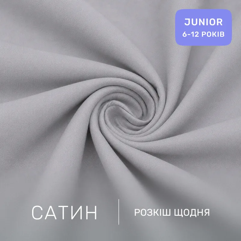 Комплект постільної білизни Сатин JUNIOR 22-1436 Gray Line - 1
