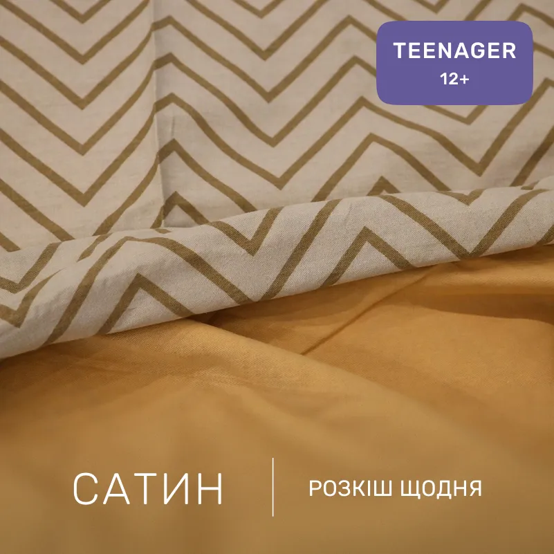 Комплект постельного белья Сатин TEENAGER 22-1452 Gold Geometry - 1
