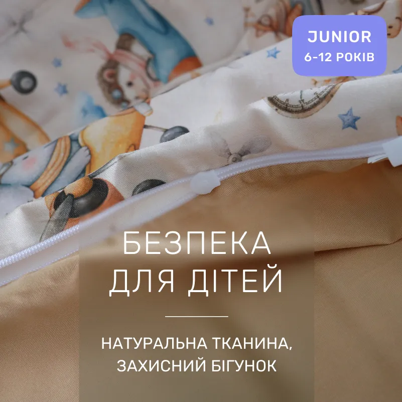 Комплект постельного белья Сатин JUNIOR 22-1473 Flying Friends - 2