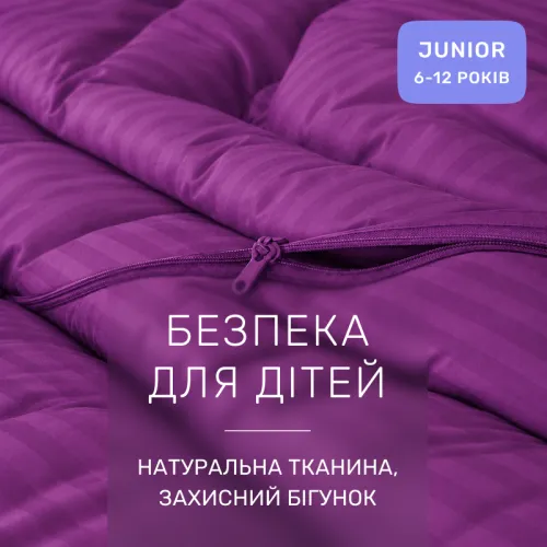 Комплект постельного белья Сатин JUNIOR Satin Stripe 30-0009 Purple - 3