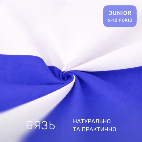 Комплект постельного белья Бязь JUNIOR Pablo Blue(11-2107+19-4150) - 2