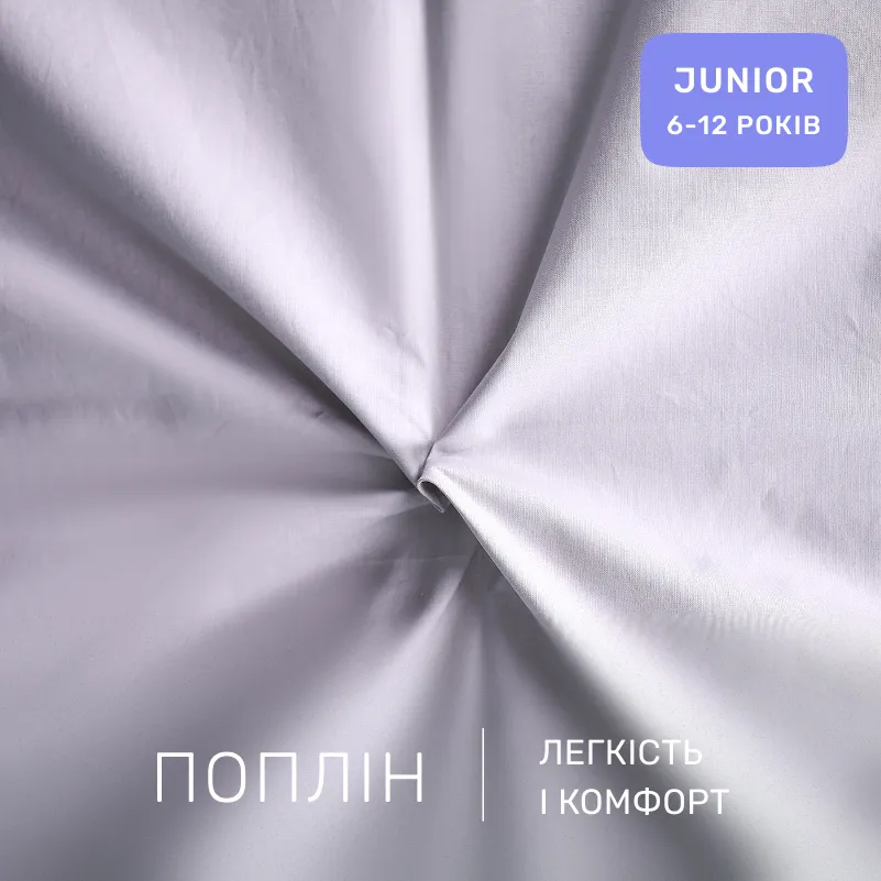 Комплект постельного белья  JUNIOR Poplin 00-3 grey dandelions - 1