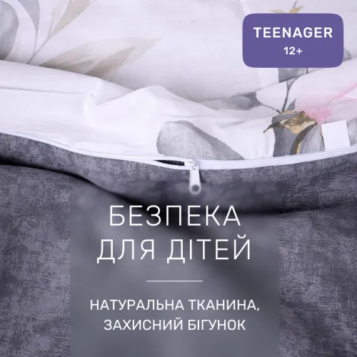 Комплект постельного белья  TEENAGER Poplin 00-7 pink flowers - 3