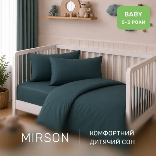 Комплект постельного белья Поплин BABY Poplin Line "091 Emerald" - 4