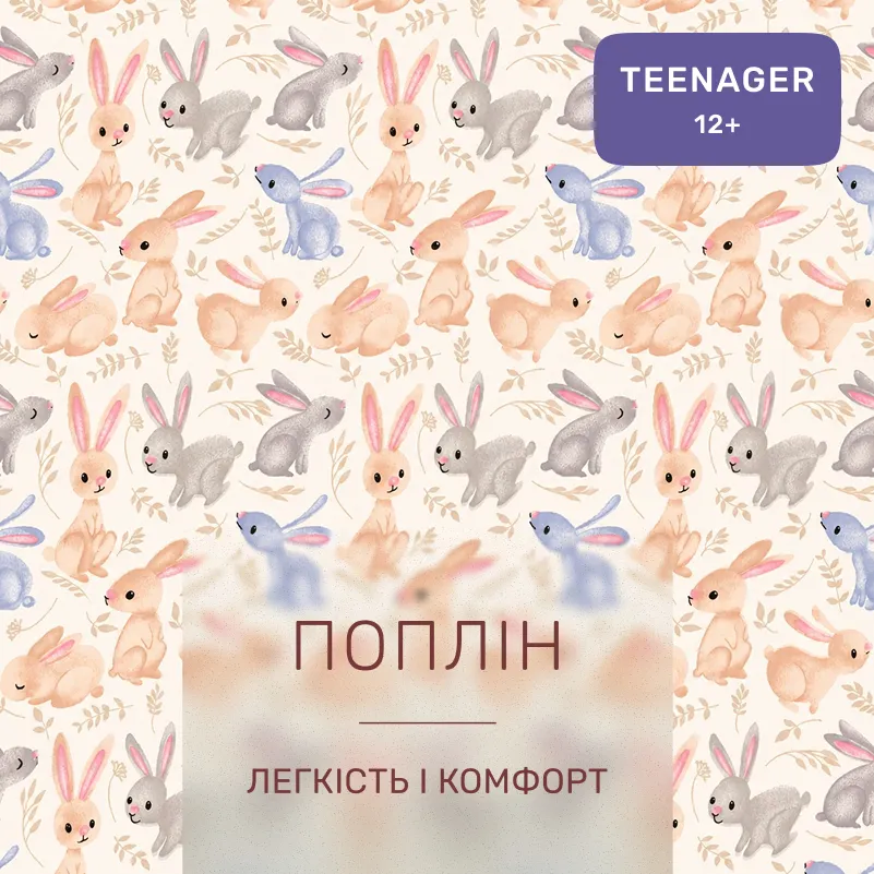 Комплект постельного белья TEENAGER Poplin Line Kids 07 Rabbits - 1