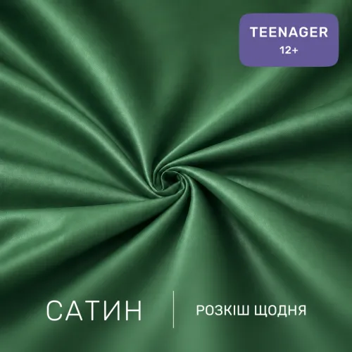 Комплект постельного белья Сатин TEENAGER Satin Light Pro 10-009 Green - 2