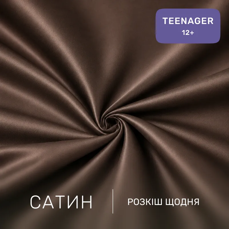 Комплект постільної білизни Сатин TEENAGER Satin Light Pro 10-010 Brown - 1