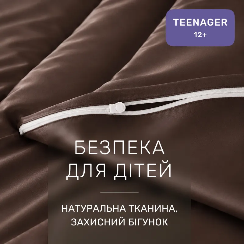 Комплект постільної білизни Сатин TEENAGER Satin Light Pro 10-010 Brown - 2