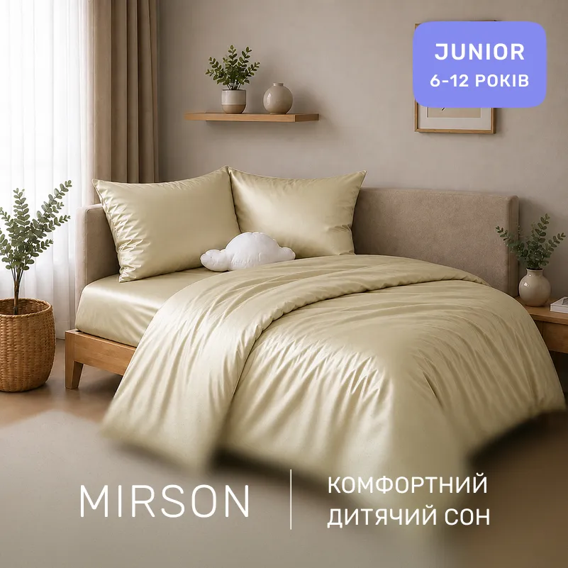 Комплект постільної білизни Сатин JUNIOR Satin Light Pro 10-014 Soft yellow - 3