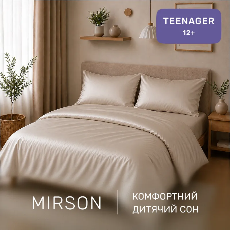 Комплект постільної білизни Сатин TEENAGER Satin Light Pro 10-016 Creamy - 3