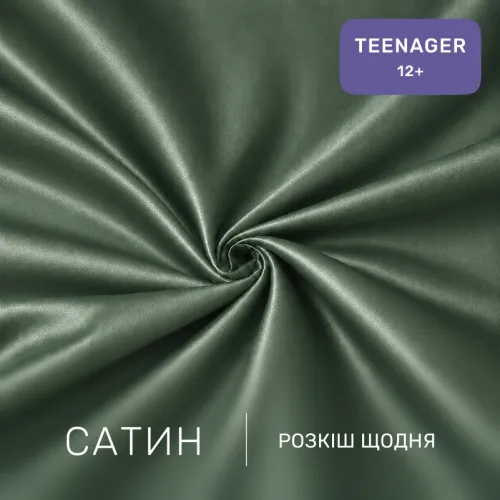 Комплект постельного белья Сатин TEENAGER Satin Light Pro 10-017 Green Olive - 2