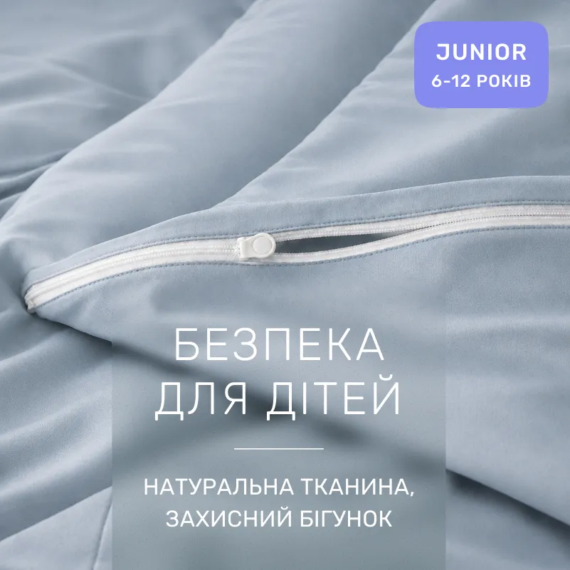 Комплект постільної білизни Сатин JUNIOR Satin Light Pro 10-019 Gray-blue - 2