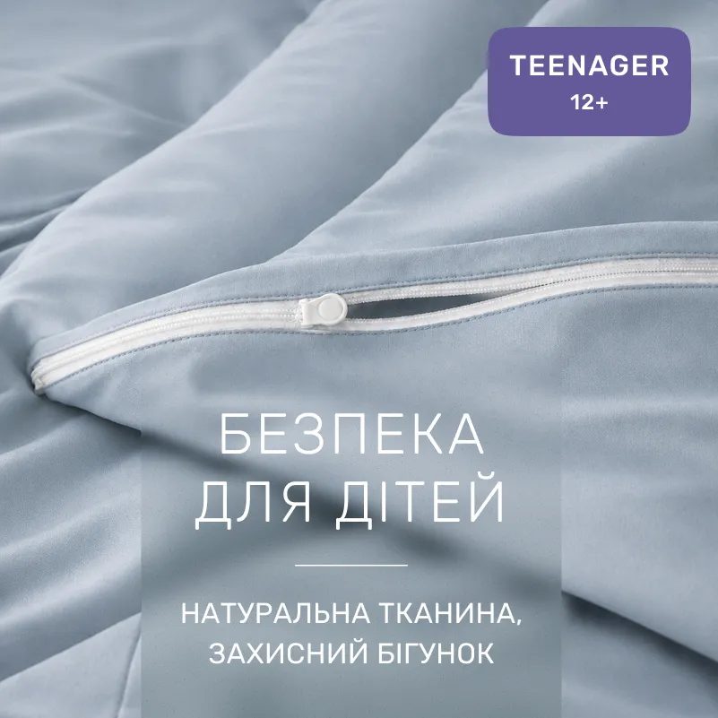 Комплект постільної білизни Сатин TEENAGER Satin Light Pro 10-019 Gray-blue - 2