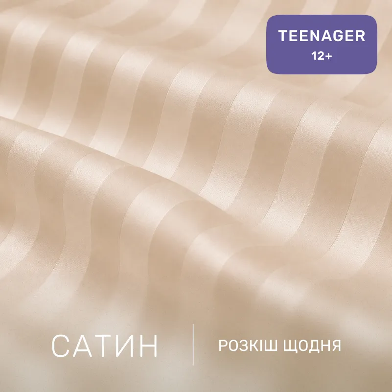 Комплект постільної білизни Сатин TEENAGER Satin Stripe 30-0007 + 30-0004 Evanjalin - 1
