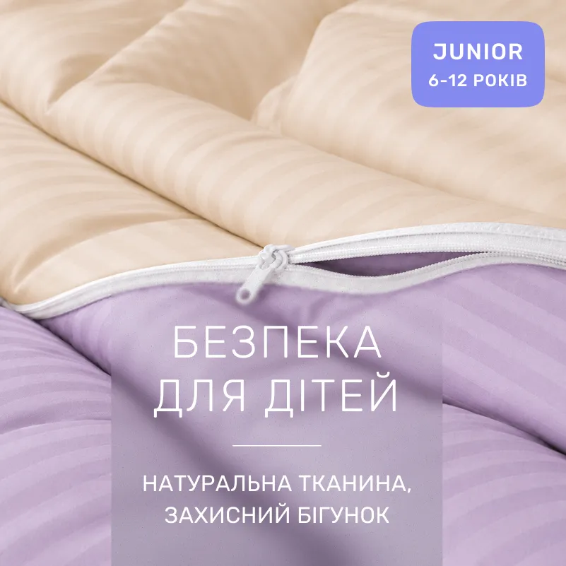 Комплект постільної білизни Сатин JUNIOR Satin Stripe 30-0007 + 30-0004 Evanjalin - 2