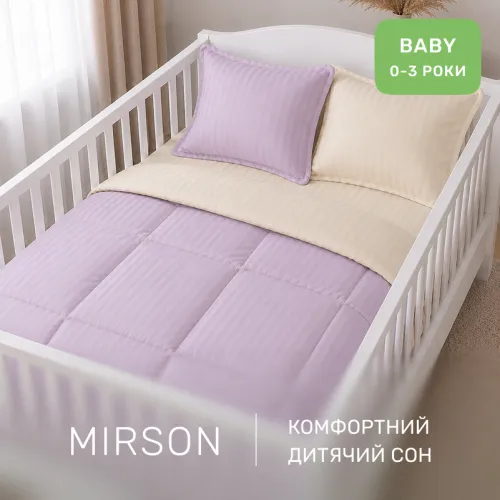 Комплект постельного белья Сатин BABY Satin Stripe 30-0007 + 30-0004 Evanjalin - 4