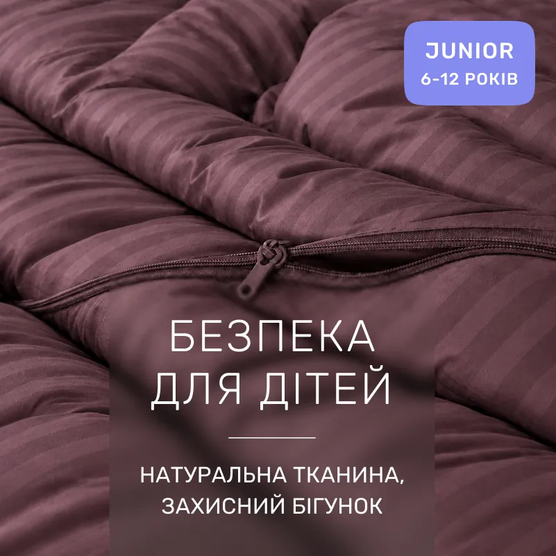  Комплект постельного белья Сатин JUNIOR Satin Stripe 30-0008 Smoky Pink - 2