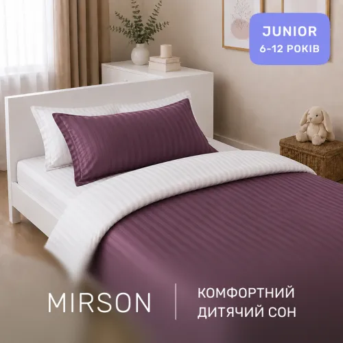 Комплект постельного белья Сатин JUNIOR Satin Stripe 30-0008 + 30-0001 Bethseda - 4
