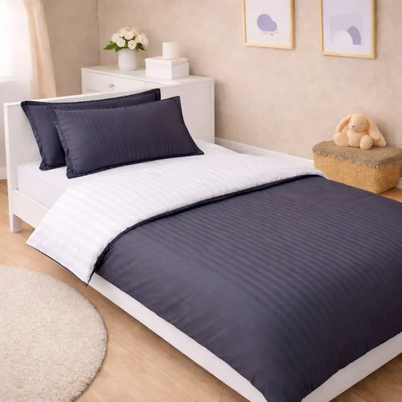 Комплект постельного белья Сатин JUNIOR Satin Stripe 30-0012 + 30-0001 Vevina
