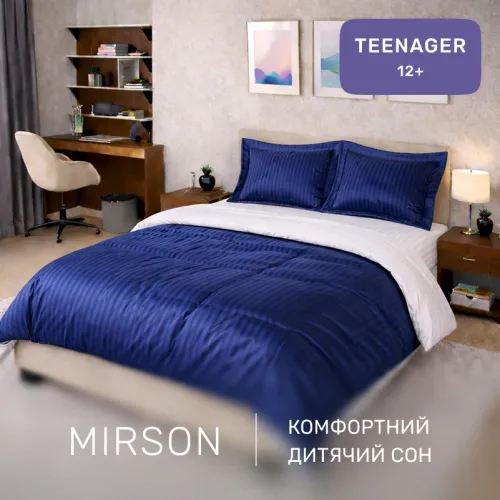 Комплект постельного белья Сатин TEENAGER Satin Stripe 30-0020 + 30-0001 Naskirin - 4