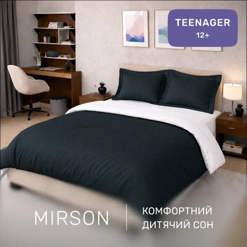 Комплект постельного белья Сатин TEENAGER Satin Stripe 30-0021 + 30-0001 Atanelly - 4
