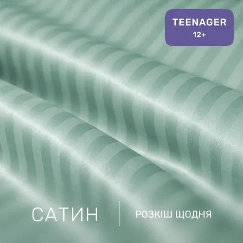 Комплект постільної білизни Сатин TEENAGER Satin Stripe 30-0013 Azure - 2