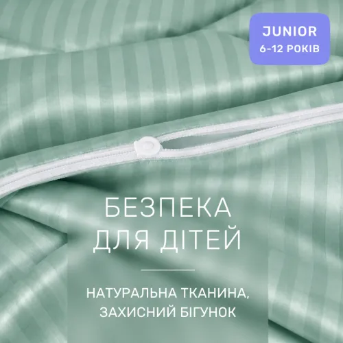 Комплект постельного белья Сатин JUNIOR Satin Stripe 30-0013 Azure - 3