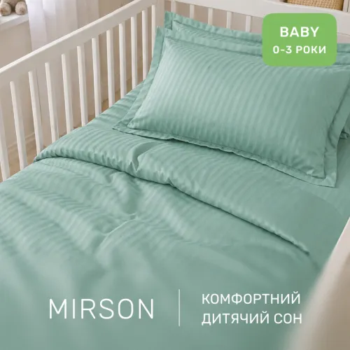 Комплект постільної білизни Сатин BABY Satin Stripe 30-0013 Azure - 4