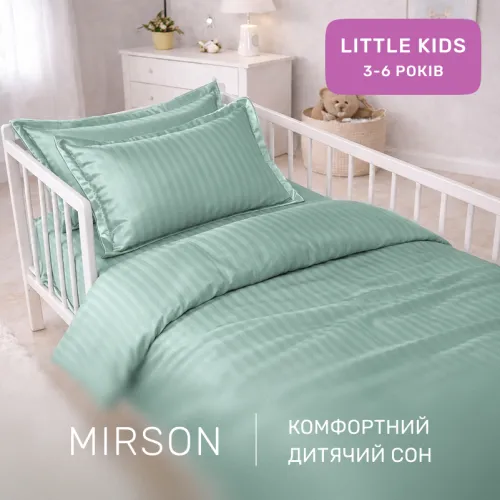 Комплект постільної білизни Сатин LITTLE KIDS Satin Stripe 30-0013 Azure - 4