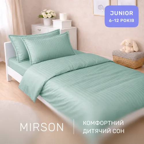 Комплект постельного белья Сатин JUNIOR Satin Stripe 30-0013 Azure - 4