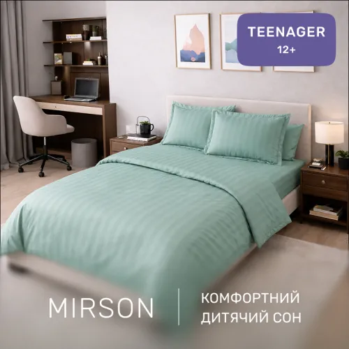 Комплект постільної білизни Сатин TEENAGER Satin Stripe 30-0013 Azure - 4