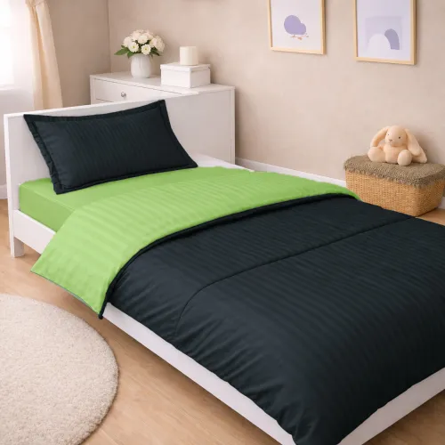 Комплект постільної білизни Сатин JUNIOR Satin Stripe 30-0021 + 30-0016 Ballat - 1