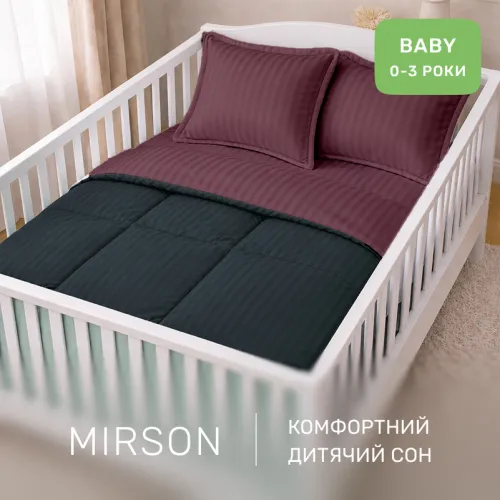 Комплект постельного белья Сатин BABY Satin Stripe 30-0021 + 30-0008 Dorimel - 4