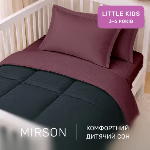 Комплект постельного белья Сатин LITTLE KIDS Satin Stripe 30-0021 + 30-0008 Dorimel - 4