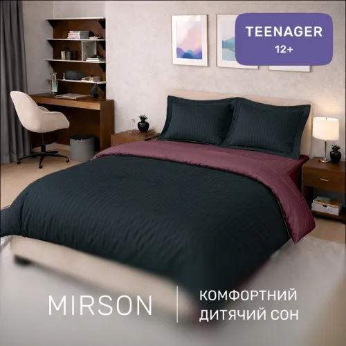 Комплект постельного белья Сатин TEENAGER Satin Stripe 30-0021 + 30-0008 Dorimel - 4