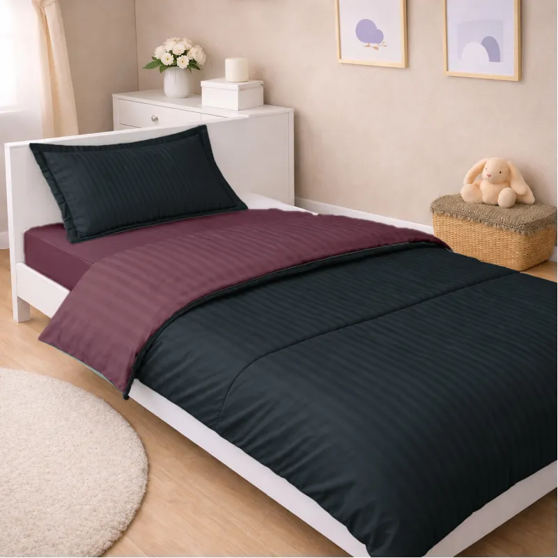 Комплект постельного белья Сатин JUNIOR Satin Stripe 30-0021 + 30-0008 Dorimel