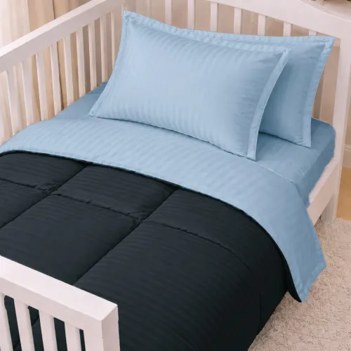 Комплект постельного белья Сатин LITTLE KIDS Satin Stripe 30-0021 + 30-0015 Edaliz - 1