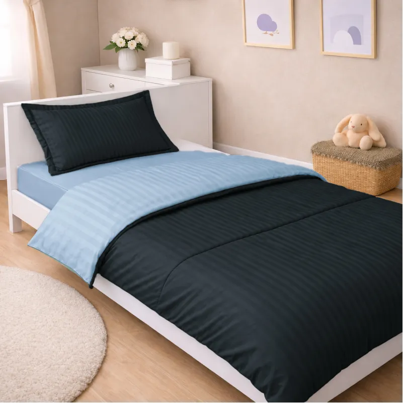 Комплект постельного белья Сатин JUNIOR Satin Stripe 30-0021 + 30-0015 Edaliz