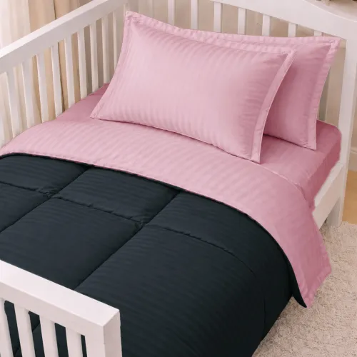 Комплект постельного белья Сатин LITTLE KIDS Satin Stripe 30-0021 + 30-0007 Esandiora - 1