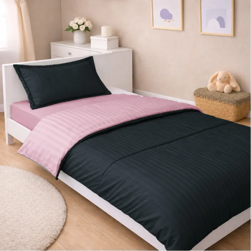 Комплект постельного белья Сатин JUNIOR Satin Stripe 30-0021 + 30-0007 Esandiora