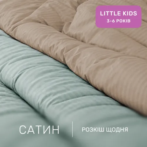 Комплект постільної білизни Сатин LITTLE KIDS Satin Stripe 30-0015 + 30-0004 Gavenia - 2