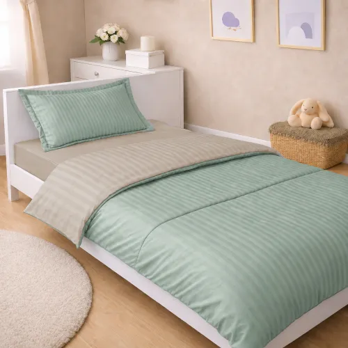 Комплект постельного белья Сатин JUNIOR Satin Stripe 30-0015 + 30-0004 Gavenia - 1