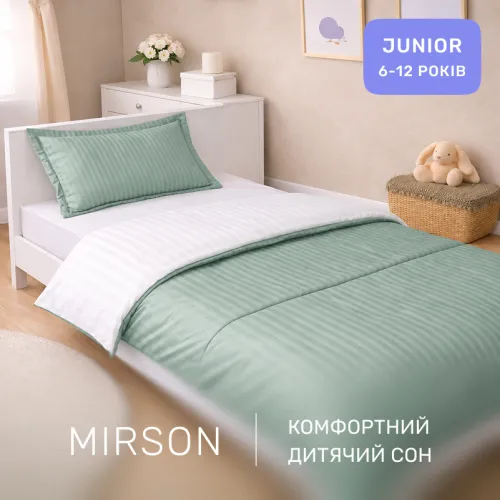 Комплект постельного белья Сатин JUNIOR Satin Stripe 30-0013 + 30-0001 Gilberta - 4