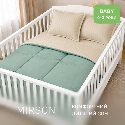 Комплект постільної білизни Сатин BABY Satin Stripe 30-0013 + 30-0004 Rovena - 4