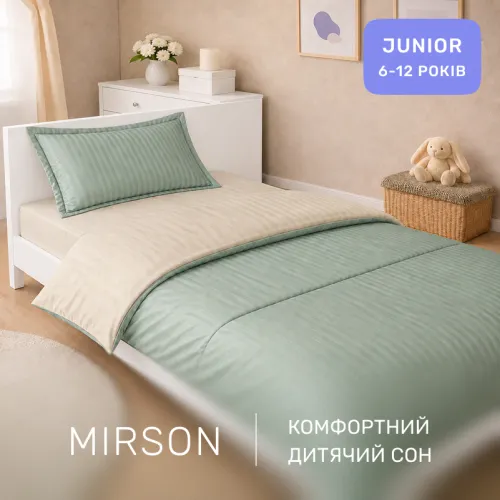 Комплект постельного белья Сатин JUNIOR Satin Stripe 30-0013 + 30-0002 Sensuous - 4